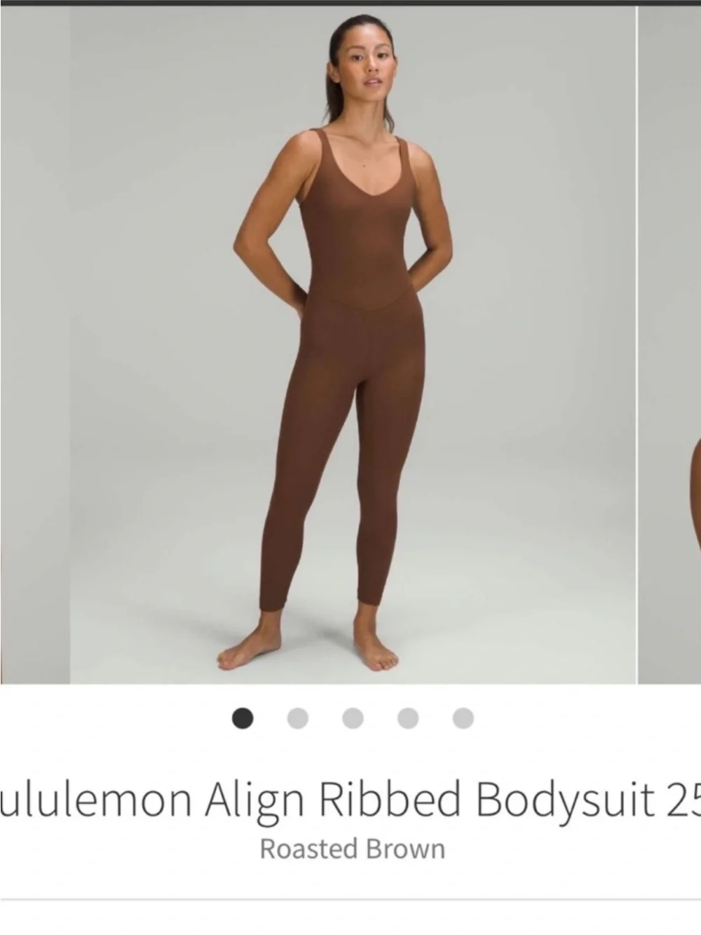 Lululemon Align Ribbed Bodysuit Roasted Brown 25